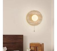 Lampada Parete con pareti da Muro Grotta Gialla retrò Nordic Disproettatura per la della Luce Moderna (Fresca Bianca, d 30 cm)