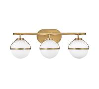 Lampada Parete da Bagno Luce Specchio Acciaio Vetro Ottone L 60,6 CM IP44