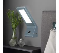Lampada Parete da Corridoio Touch Dimmer Metallo Vetro Antracite Opale Bianco 1x