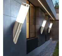 Lampada Parete da Esterno Balcone Sensore di Movimento Acciaio Inox LED 3er Set [EEK: F]