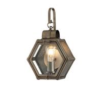 Lampada Parete da Giardino per Esterni Ottone Vetro IP44 B 26,7 CM