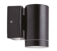 Lampada Parete da Incasso Echt-Messing GU10 IP64 H:10 CM Nero Piccolo Luci