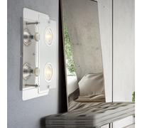Lampada Parete da Pavimento Scala 2 Fiamma Lastra di Vetro GU10 LED H 16cm
