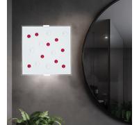 Lampada Parete Decorativa Vetro da Corridoio Soggiorno Pietre Rosso Trasparente [EEK: Inaditato]