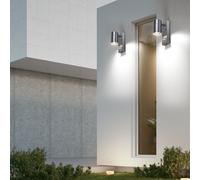 Lampada Parete Esterna Apparecchio Facciata LED Movimento Acciaio Inox 2er Set [EEK: G]