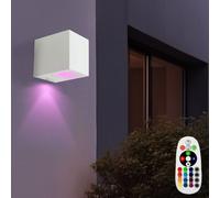 Lampada Parete Esterna Apparecchio Facciata RGB LED Telecomando Dimmerabile Alu