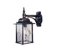 Lampada Parete Esterna Applique per Lanterna Metallo Vetro 1 Fiamma IP23 Cortile [EEK: Non valutato]
