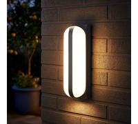 Lampada Parete Esterna Casa Lampada Patio LED Antracite Opale Alluminio [EEK: Inaditato]