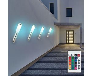 Lampada Parete Esterna Frontale RGB LED Dimmerabile Sensore di Movimento 4er Set