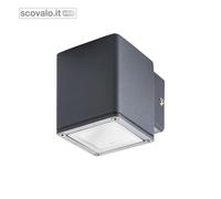 Lampada Parete Esterna GU10 Antracite Kanlux Gori IP44 Alluminio
