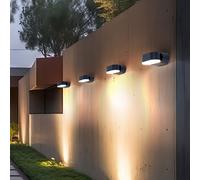 Lampada Parete Esterna Patio Nero LED da Giardino Orientabile 4er Set