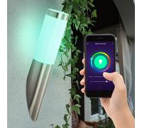 Lampada Parete Esterna Piantana Smart LED Sensore di Movimento Alexa da Giardino