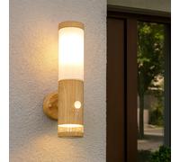 Lampada Parete Esterna Simil Legno Movimento da Giardino LED Acciaio Inox E27