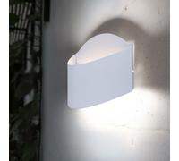 Lampada Parete Esterno 2x LED Giardino Muro Casa Faretto Acciaio Zincato Bianco