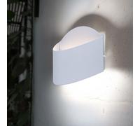 Lampada Parete Esterno 2x LED Giardino Muro Casa Faretto Acciaio Zincato Bianco