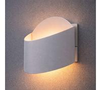 Lampada Parete Esterno 2x LED Giardino Muro Casa Faretto Acciaio Zincato Bianco [EEK: Non valutato]