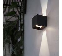 Lampada Parete Esterno da Apparecchio Facciata Nero Effetto di Luce Up Down LED