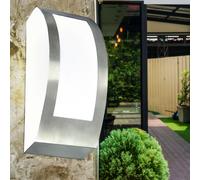 Lampada Parete Faretto da per Esterni Apparecchio Facciata Acciaio Argento IP44