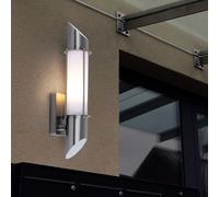Lampada Parete Frontale Esterno E27 Acciaio Inox Entrata Terrazza Intemperie [EEK: Non valutato]