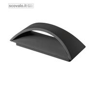 Lampada Parete LED 8W 4000K Grafite IP54 Mezza Luna Esterno 220V