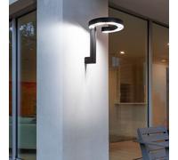 Lampada Parete LED Alluminio Grigio Esterno Ring-Optik Terrazzi Giardino Cortile