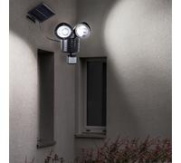 Lampada Parete LED Esterno Zona Base Sensore Solare Pannello Faretto IP44 Luci