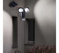 Lampada Parete LED Esterno Zona Base Sensore Solare Pannello Faretto IP44 Luci