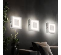Lampada Parete Montaggio Soffitto da Luce Sala Pranzo 1 Luci Argento LED 3er Set