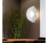 Lampada Parete Movimento per Scale da LED Alluminio Cromo Vetro Satinato