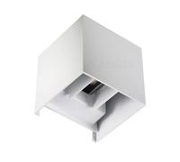 lampada parete muro led applique doppia luce 7 watt bianco naturale bianco quad