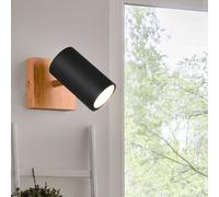 Lampada Parete Nero Legno Dormire Camera Faretti Spot Soffitto Luce Regolabile [EEK: Non valutato]