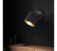 Lampada Parete Oro Ess Camera Tessuto Faretti Spot Mobile Design Lampada Nero [EEK: Non valutato]