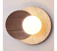 Lampada Parete pareti di Tronchi creativi/Noce Giapponese Muro Solido Crema Stile Paesaggio dell'illuminazione Decorativa per camere da Letto corridoi Scale Soggiorno del Tronco (Colore Legno in