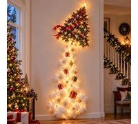 Lampada Parete Percorso Magico Natale, Decorazione Natalizia Parete LED (C) | Alimentate A Batteria, Luce Da Parete Natalizie A Cascata A LED, Decorazioni Natalizie Facili Da Posizionare A Parete