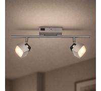 Lampada Parete Soffitto Lampada Spot LED 2 Fiamma Cromo Faretto Regolabile