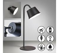 Lampada Parete Tavolo Dimmer Sensoriale Nero Batteria LED 3in1 Soffitto Esterno [EEK: Inaditato]