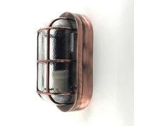 Lampada Patio Maritim E27 Ottone Vetro 23cm IP64 Rame Antico Wandleuchte Esterno