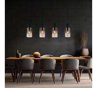 Lampada Pendente a Sospensione Luce Tavolo da Pranzo Occhiali Gradiente 4 Fiamma [EEK: Non valutato]