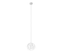 Lampada Pendente Bianco Metallo Ø 16 CM Sfera Moderno E27 Soggiorno Pranzo