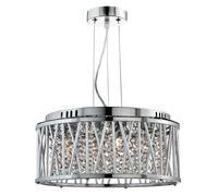 Lampada Pendente Cristallo Luce Tavolo da Pranzo Soggiorno Cromo 35x110cm [EEK: Non valutato]