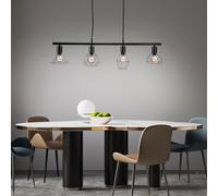 Lampada Pendente Griglia Plafoniera Lampada da Cucina E27 Nero B 75 CM [EEK: Non valutato]