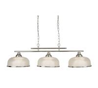 Lampada Pendente Lampada da Biliardo B:99 CM Argento Trasparente 3-flammig E27