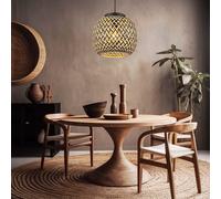 Lampada Pendente Lampada da Cucina Treccia Bambù Luce Sala da Pranzo D 30 CM [EEK: Non valutato]