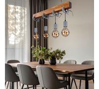 Lampada Pendente Lampada Wood Industriale Luce Tavolo da Pranzo Plafoniera