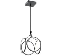 Lampada Pendente LED Nero Dimmerabile B: 35,6 CM Regolabile Pendelleuchte Pranzo