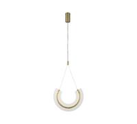 Lampada Pendente LED Pendelleuchte Alluminio Vetro On Oro 3000 K Sala Pranzo [EEK: G]