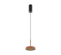Lampada Pendente LED Tondo D:15,3 CM Nero Arancione 3000 K a Sospensione Pranzo [EEK: G]