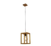 Lampada Pendente Legno Bambù B:20 CM Angolare Regolabile Sala da Pranzo