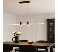 V-TAC Lampadario LED a Sospensione 19W dal Design Moderno 80*115cm Colore Nero 4000K