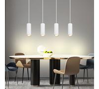 Lampada Pendente Luci Soggiorno Plafoniera 4x GU10 Bianco L 65 CM [EEK: Non valutato]